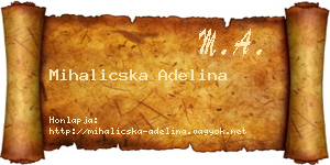 Mihalicska Adelina névjegykártya